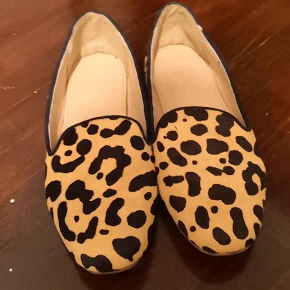 Crewcuts Other - Crewcuts Calf Hair Leopard Loafers